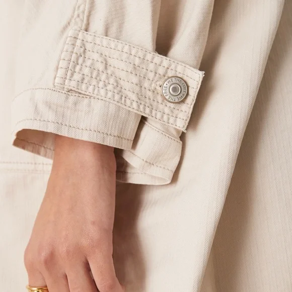 Free People We the Free Perry washed trench coat in oak - Picture 2 of 9